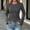 Dark Gray, variant on Liuinsasek Women's Casual Long-Sleeve Top Solid Color Fashion Ribbed Fitted Round Neck Flared Sleeve Pullover Tops Going Out Basic Fall Winter Stylish Outfits