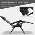 thumbnail image 6 of Newboti Furniture Zero Gravity Chair Set with Side Table, Folding Reclining Chair with Cupholders & Pillows, Adjustable Lounge Chair for Pool, Backyard, Lawn, Beach, Gray BN.1447, 6 of 10