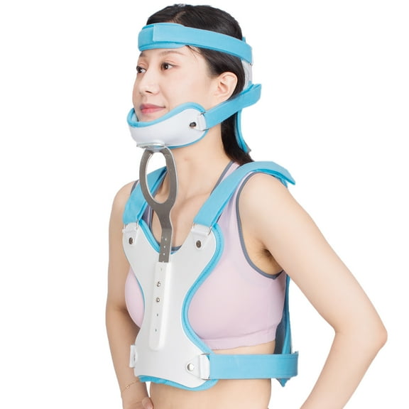 Tairibousy Adjustable Cervical Thoracic Brace Head Neck Support Orthosis Fixation Corrector for Fractures Rehabilitation Neck Chest Fixation Brace, Head Neck Chest Brace