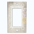 thumbnail image 5 of Metal Light Switch Plate Cover Antique Vintage Floral Frame Tile Gray FRA088, 5 of 13