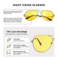 thumbnail image 3 of Night Driving Glasses, Night Vision Anti Glare Safety Glasses Polarised Yellow Lens for Day and Night Driving, UV400 Protection, 3 of 5
