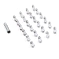 thumbnail image 1 of Wheel Accessories Parts Set Of 24 Chrome 14X1.5 Lug Nuts For Truck Spline Bulge, 1 of 7