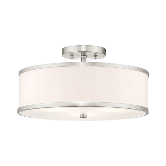 Livex Lighting Park Ridge Ceiling Mount in Brushed Nickel