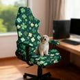 thumbnail image 3 of Xoenoiee Shamrock Pattern Gaming Chair Cover with Armrest Covers 4 Pieces Stretch Racing Computer Chair Slipcover Set for Reclining Racing Gaming Chair St. Patrick's Day Decoration, 3 of 7