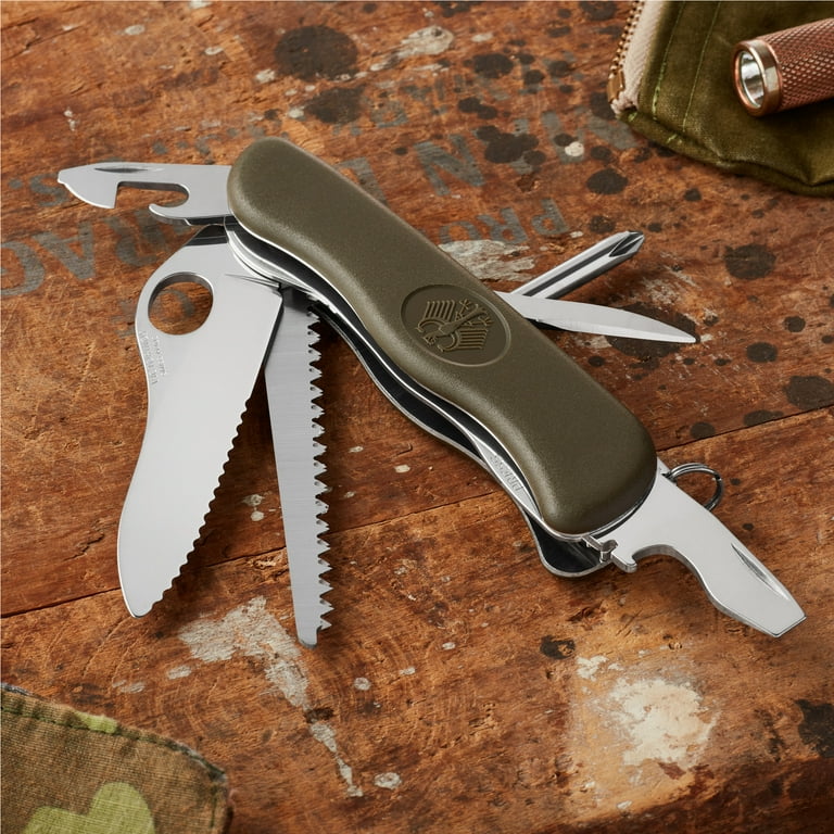 Victorinox One Hand Trekker German Army 12 Function Olive Drab Pocket Knife Walmart