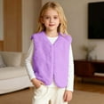 thumbnail image 2 of Reversible Fur Vest for Children, Winter Warm Padded Sleeveless Jacket, Children's Outerwear for Boys and Girls, 2 of 5