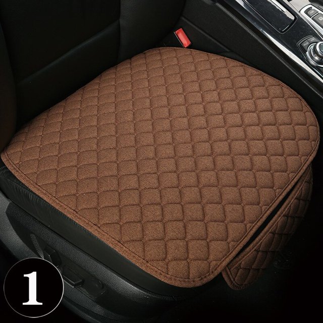 Accesorios para funda de asiento de coche, Protector de cojín de verano de lino, conjunto completo delantero y trasero, suministros para vehículos, Interior de coche Universal Tan Jianjun unisex