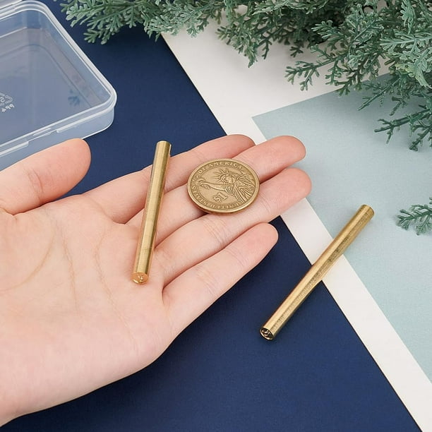 2Pcs Golden Mosaic Pins 6mm Diameter Decorative Knife Handle Pins