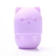 thumbnail image 4 of BR Juego de esponjas de maquillaje de silicona para gatos, incluye 2 piezas y soporte con forma de gato (rosa/púrpura), 4 of 5
