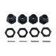 thumbnail image 1 of 4 piezas RC CAR HEX HEX CUBS DE ALUMINIO RC CAR ACCESORY DIY 1/8 Escala Negro, 1 of 9
