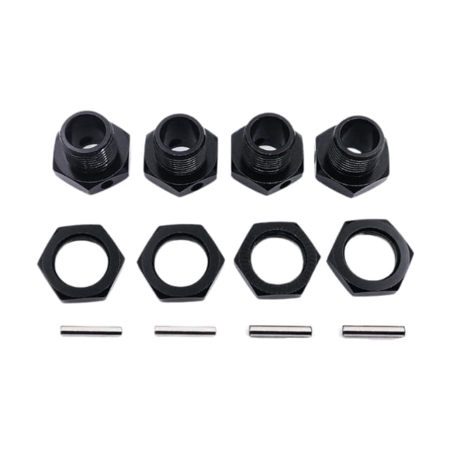 4pcs RC HEX REEMPLACIÓN 1/8 VELIZACIÓN EXTENDIDO DIY SPPARE PARTACIÓN PARTE M17 Accesorios Adaptador de accionamiento de la rueda Hex , Negro