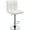 White, variant on Renwick PU Leather Height Adjustable Bar Stool with Backrest, Black