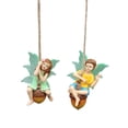 thumbnail image 1 of Juego de 2 estatuas de columpio de resina para jardín de hadas, de 5 cm a 7,2 cm, 1 of 2