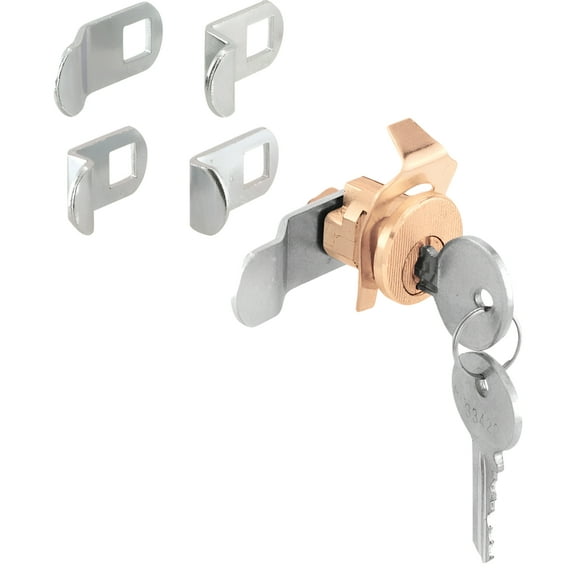 Counter Clockwise 5 Cams 5-Pin Mail Box Lock, Brass Face