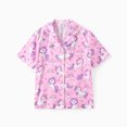 thumbnail image 3 of PatPat Girls Pajamas Button Down Collared Top and Ruffled Shorts Pajama Sets Sizes 5-11, 3 of 9