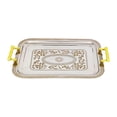 thumbnail image 1 of Bandeja rectangular para servir, bandeja decorativa, bandeja de comida de diseño europeo, bandeja de tocador para tocador, mesa de café, cena en casa 355 cm x 26 cm x 135 cm, 1 of 8
