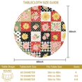 thumbnail image 3 of Pioneer Flower Floral Print Pattern Round Tablecloth 60 X 60 Inch, Wrinkle Resistant Wipeable Table Cloth for Kitchen Dining Picnic Patio Party, 3 of 6