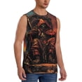 thumbnail image 2 of Balery Dark Skull King Throne Camisetas sin mangas para hombre, absorbe la humedad y protege contra el mal olor.-X-Large, 2 of 7