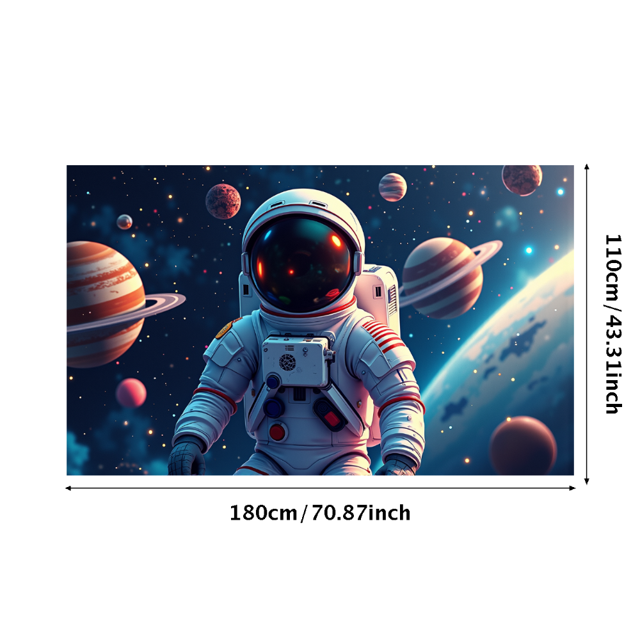 Outer Space Planets Pattern Cosmic Themed Space Exploration Galaxy Backdrop Banner Kids Party Supplies Photography Props Decorations Astronomy Event
