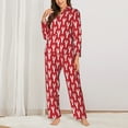 thumbnail image 2 of Sikiie Cartoon Lobster Women's Long-Sleeve Shirt and Full-Length Bottom Pajama Set (s-xxl)-X-Large, 2 of 7