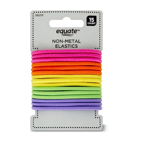 Ligas para cabello Equate multicolor 15 piezas