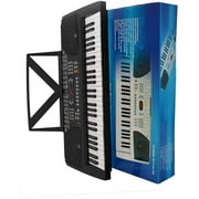 Directly Cheap Keyboard 54-Key Electronic Digital Piano with Notes Holder and AC Adapter, Black