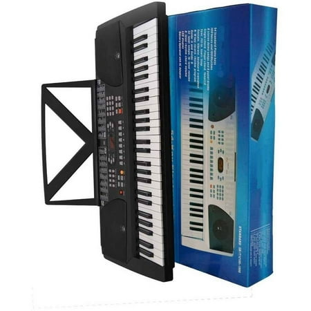 Directly Cheap Keyboard 54-Key Electronic Digital Piano with Notes Holder and AC Adapter, Black