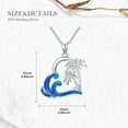 thumbnail image 5 of AOBOCO Diamond Palm Tree Necklace for Women 925 Sterling Silver Palm Tree Pendant with Waves Summer Beach Jewelry with Lab Grown Diamond Gifts for Birthday, 5 of 5