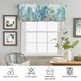 thumbnail image 6 of Kitchen Valances for Window, Underwater Life Octopus Coral Light Filtering Rod Pocket Valance Curtain, Ocean Seaweed Fish Seahorse Short Curtains Window Topper for Bedroom 60x18in, 6 of 9