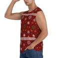 thumbnail image 3 of Fotbe Men's Merry Christmas Print Men's Sleeveless Muscle Tank Tops Casual T-Shirts for Gym Workout Beach-Large, 3 of 8