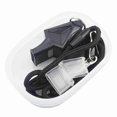 thumbnail image 1 of Referee Whistle, Compact Lightweight Match Whistle Coreless ABS Black with Toothguard Lanyard for Sports, 1 of 8