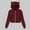 Wine 1, variant on EQWLJWE Womens Cute Cat Ear Hoodies 1/2 Zipper Solid Short Length Hoodies Crop Top Long Sleeve Relaxed Cold Weather Cat Sweatshirt Winter Jackets for Women 2023