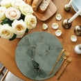 thumbnail image 2 of Sage Green Marble Round 13 Inch Placemats Set of 2, Modern Abstract Art Ink Painting HeatResistant Non Slip Place Mats for Dining Table, Wipeable Braided Kitchen Table Mats for Housewarming, 2 of 9
