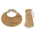 thumbnail image 3 of hirigin Women Sun Visor Hats Versatile UPF 50+ Shell Wide Brim Foldable Breathable Absorb Sweat Straw Hat Korean Style Beachwear, 3 of 3