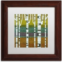 Trademark Fine Art "Birches 2.0" Canvas Art by Michelle Calkins, White Matte, Wood Frame