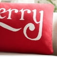 thumbnail image 5 of SAFAVIEH Be Merry Pillow, 16" x 24", Red, 5 of 6