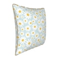 thumbnail image 2 of Xecao Daisies Flowers Print Soft Velvet Decorative Throw Pillow Covers, Square Cushion Cases for Bed, Sofa, Living Room, Car, and Indoor Outdoor Use-20"x20", 2 of 8