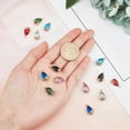 thumbnail image 3 of 1 Box Assorted Teardrop Charms Flower Wrapped Crystal Birthstone Beads Transparent Glass Waterdrop Rhinestone Bead Charms for Jewelry Making Charm DIY Fashion Earrings Necklace Supplies, 3 of 6