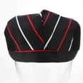 thumbnail image 4 of Chef Hat Cooker Cap Waiter Baker Head Wrap for Adults Kitchen Kitchen Cooking Restaurant Work Hat Red Stripe, 4 of 9