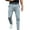 Grayish Blue, variant on Men Trousers Plaid Loose Autumn Winter Vintage Checkered Pattern Pants for Daily Wear