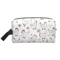 thumbnail image 2 of Uemuo Funny Chicken Pattern Portable Toiletry Bags with Handle, Waterproof travel Make up Bags for Women, Large Capacity Travel Cosmetic Bags, 2 of 9