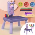 thumbnail image 3 of Yinanstore Kids Drawing Board Doodle Board Table LED Projector Drawing Table for Boys Girls Gifts -, 3 of 8