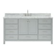 thumbnail image 2 of Ariel Cambridge 67 Inch Single Rectangle Sink Vanity With Carrara White Marble Countertop With 0.75 Edge In Grey, 2 of 10