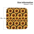 thumbnail image 2 of Yiaed Chocolate Plaid Sunflower Print Leather Coasters for Drinks - Cup Coasters Coffee Table Kitchen Table Bar, Home & Office Gifts Handmade Drink Coasters-Square, 2 of 6