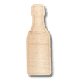 thumbnail image 2 of Unfinished Wood Etched Champagne Bottle Shape | Paint By Line Crafts 18" / 1/8", 2 of 2
