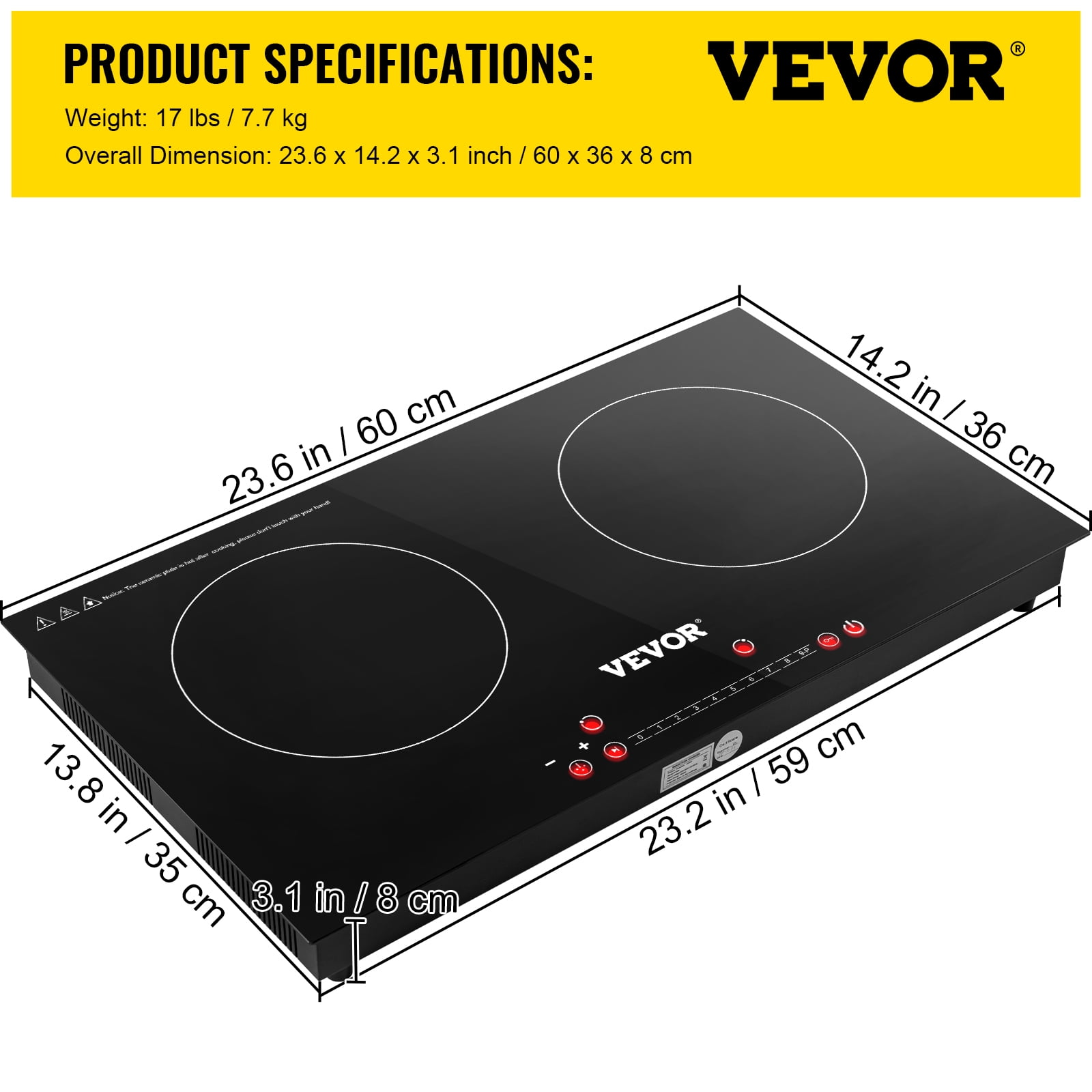2 burner cooktop 110v