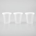 thumbnail image 3 of 10 Pcs 100ml Tasses de Mesure de Médicaments avec Couvercles Blancs Capuchon Récipient Transparent, 3 of 11