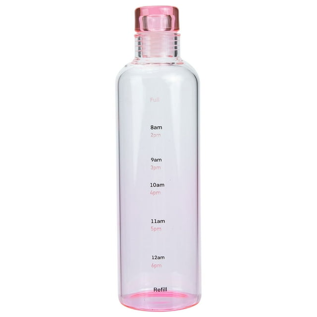 Sports Water Bottle Portable Glass Bottle Transparent Water Bottle with Scale Stylish Water Bottle