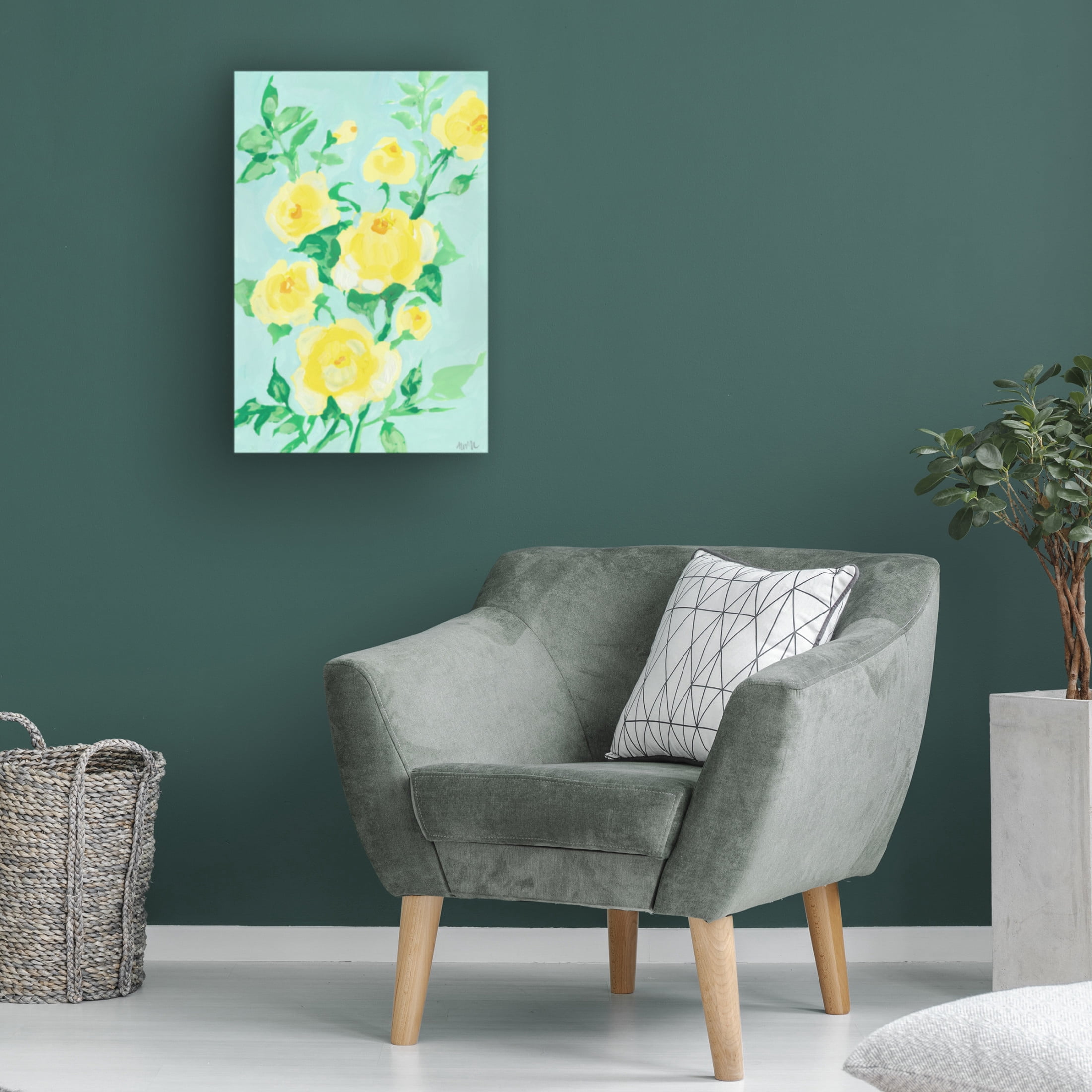 Trademark Fine Art Ania Zwara Lemon Roses Canvas Wall Art