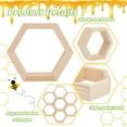 thumbnail image 4 of 10pcs Honeycomb Cupcake Stand Big Honeycomb Shelves Hexagon Cake Display Holder Wooden Dessert Display Table Sign Stand with 30pcs Tape for Baby Shower Birthday Party 4.1x3.5 inch, 4 of 6